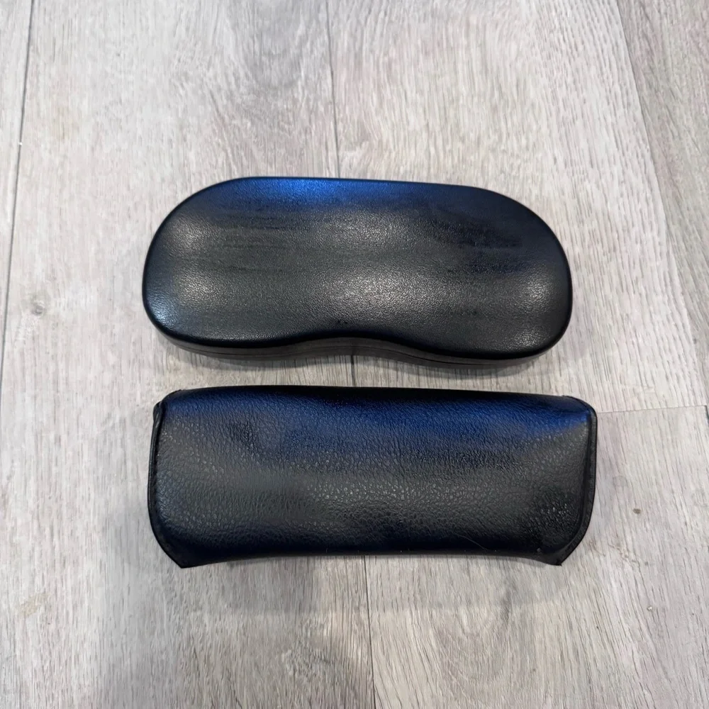 Ray-Ban Eyeglasses Sunglasses Case Black Hard Clamshell & Soft Authentic - Picture 2 of 3